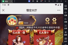 h5棋牌悟空房卡大厅+搭建教程