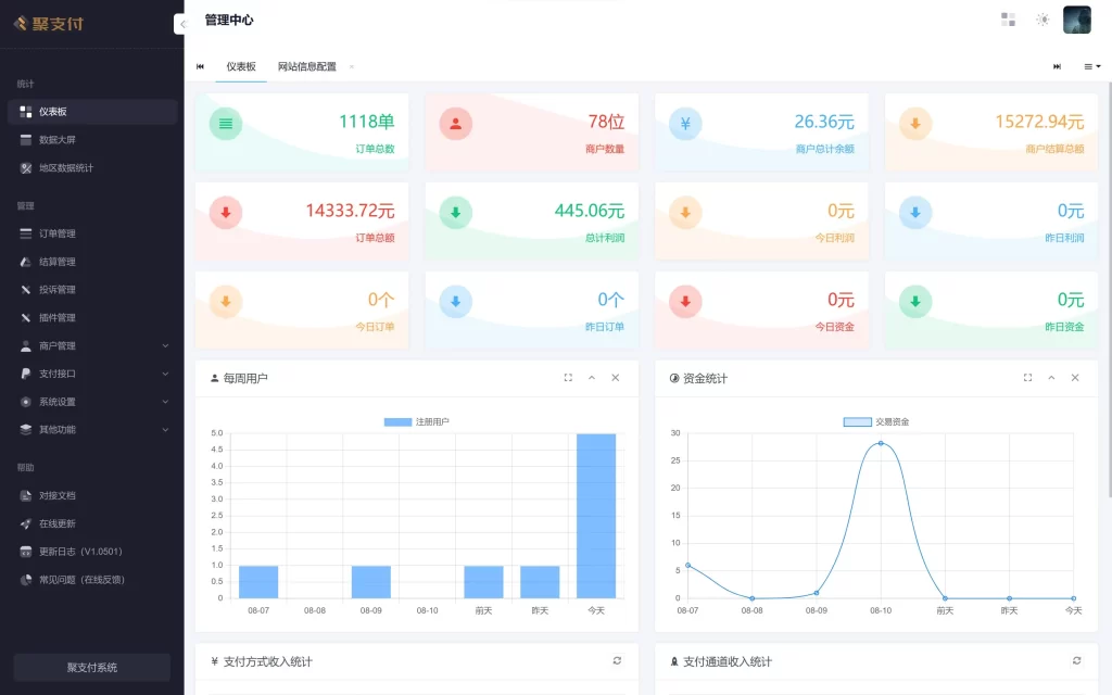 全新重构聚支付系统免费内测版插图5