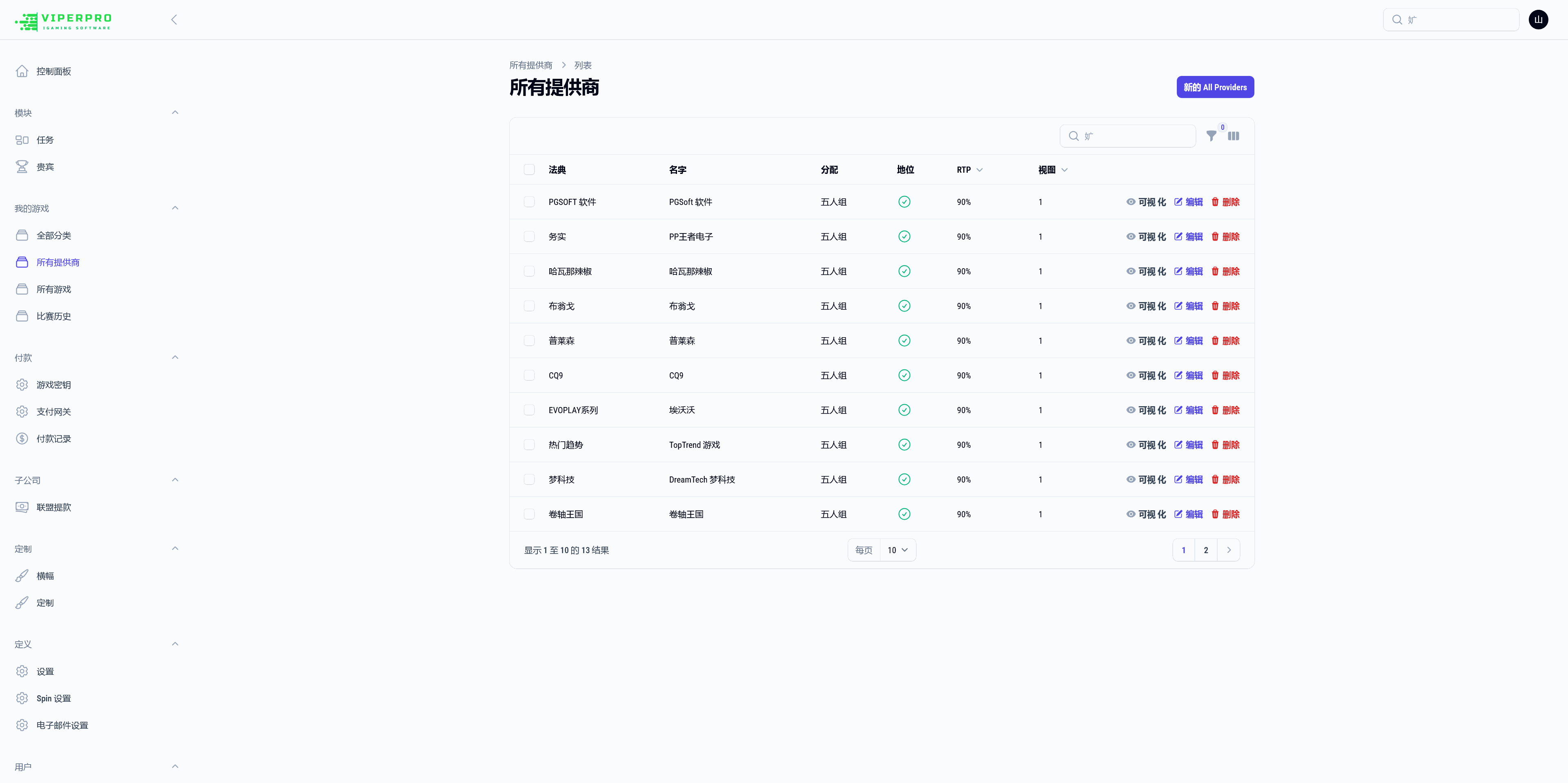 Viper Pro海外PG电子游戏源码/前后端PHP+搭建教程插图5