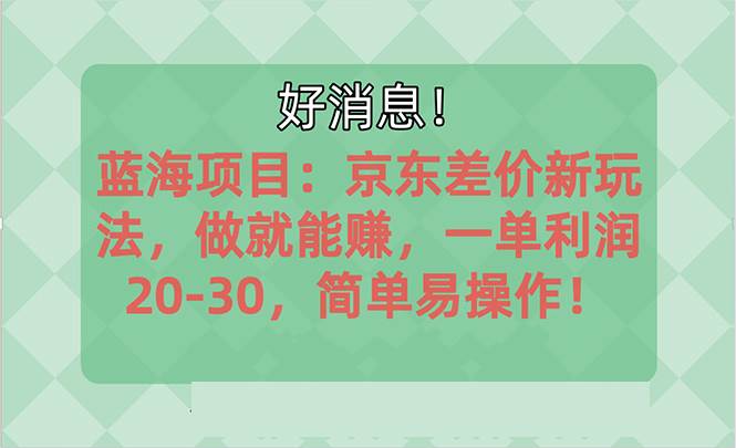 越早知道越能赚到钱的蓝海项目：京东大平台操作，做就能赚，一单利润20-30，简单易操作！-各种盘口搭建,软件开发,维护,定制