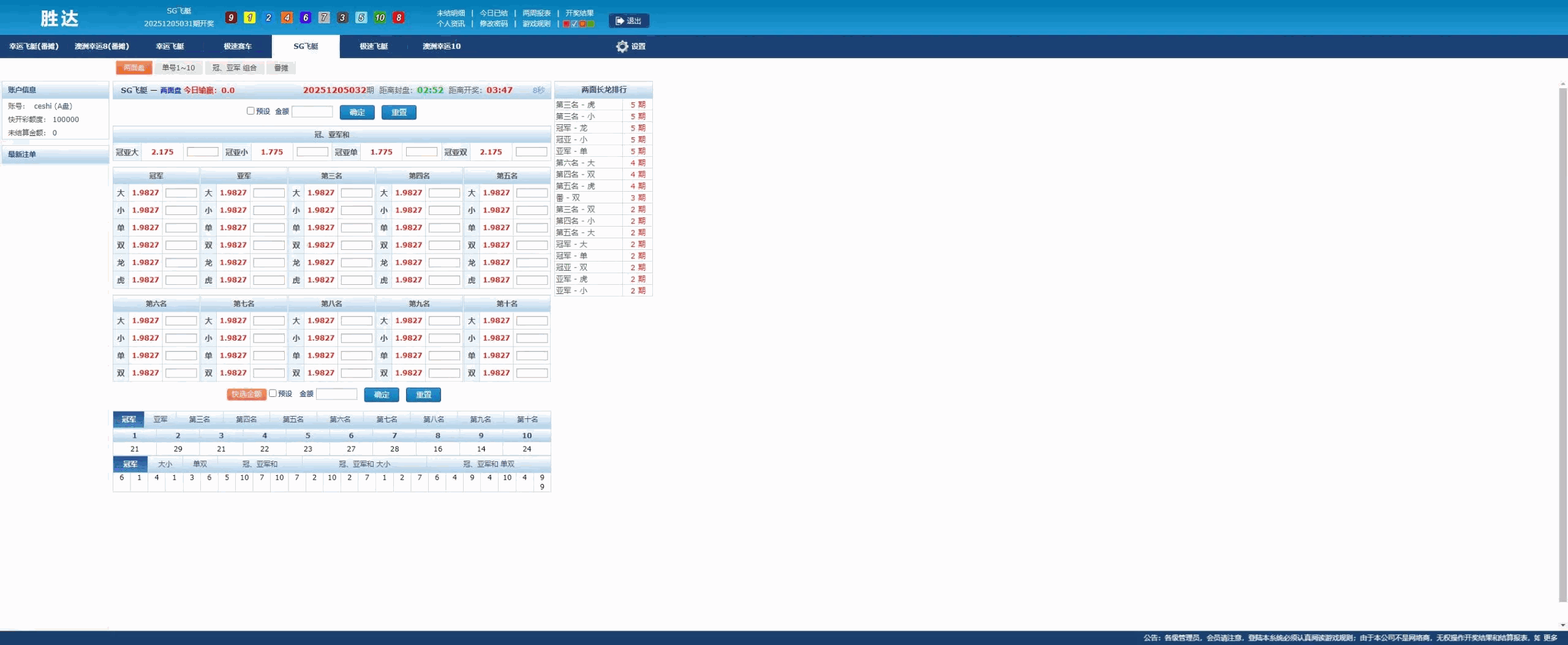 【NET版本SG138】多彩种带番摊+多平台管理+可独立分配+智能控杀插图5