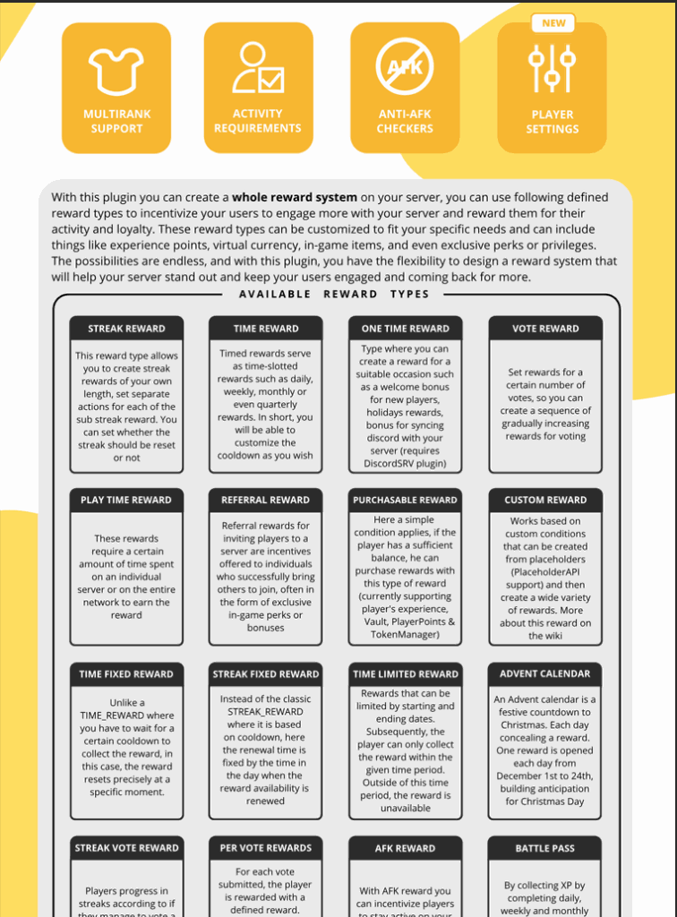 ⚡ 终极奖励 |18+ 奖励类型 [1.8 – 1.21] 2.0.0-ALPHA6插图3