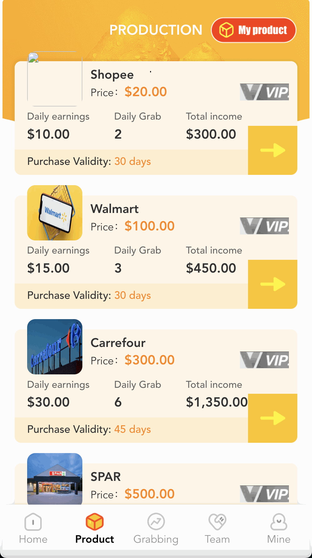 grabVIP超市刷单抢单源码/海外超市商城购物刷单投资理财源码/前端html+后端PHP+搭建教程插图1