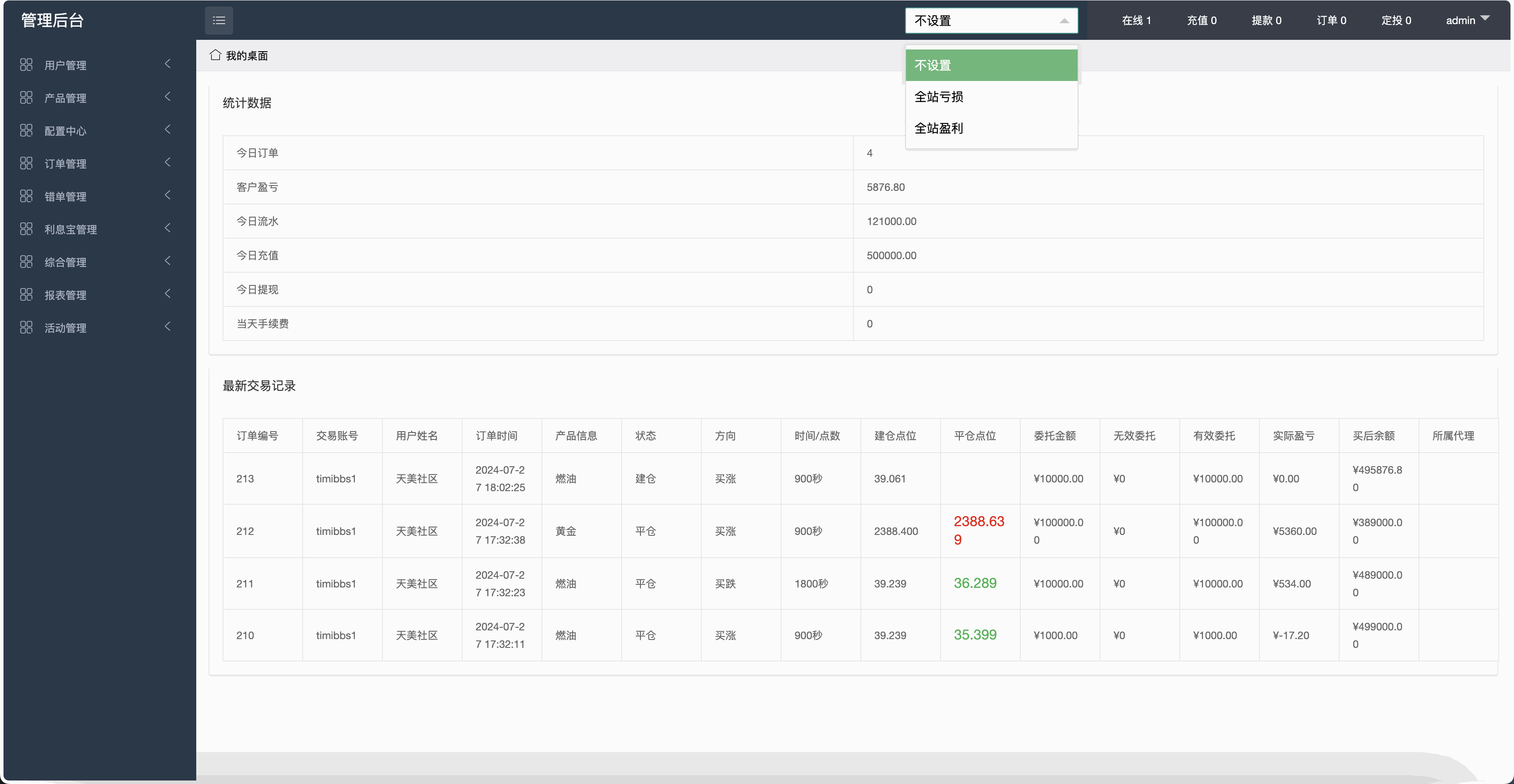 中银国际微盘微交易所源码/微交易所外汇理财源码/利息宝+错单管理+单控全控+k线风控波动范围/前端html+后端PHP+搭建教程插图6