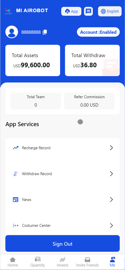 MI AIROBOT海外区块链投资理财源码+搭建教程插图4