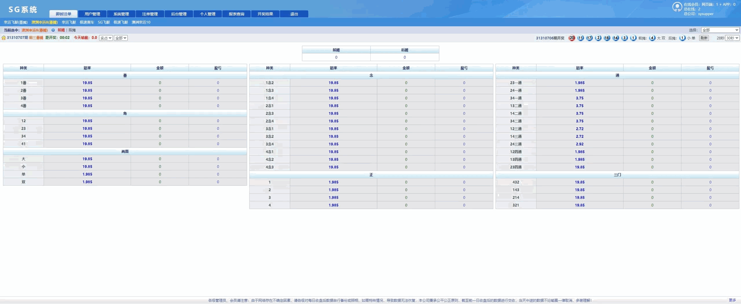 【NET版本SG138】多彩种带番摊+多平台管理+可独立分配+智能控杀插图14