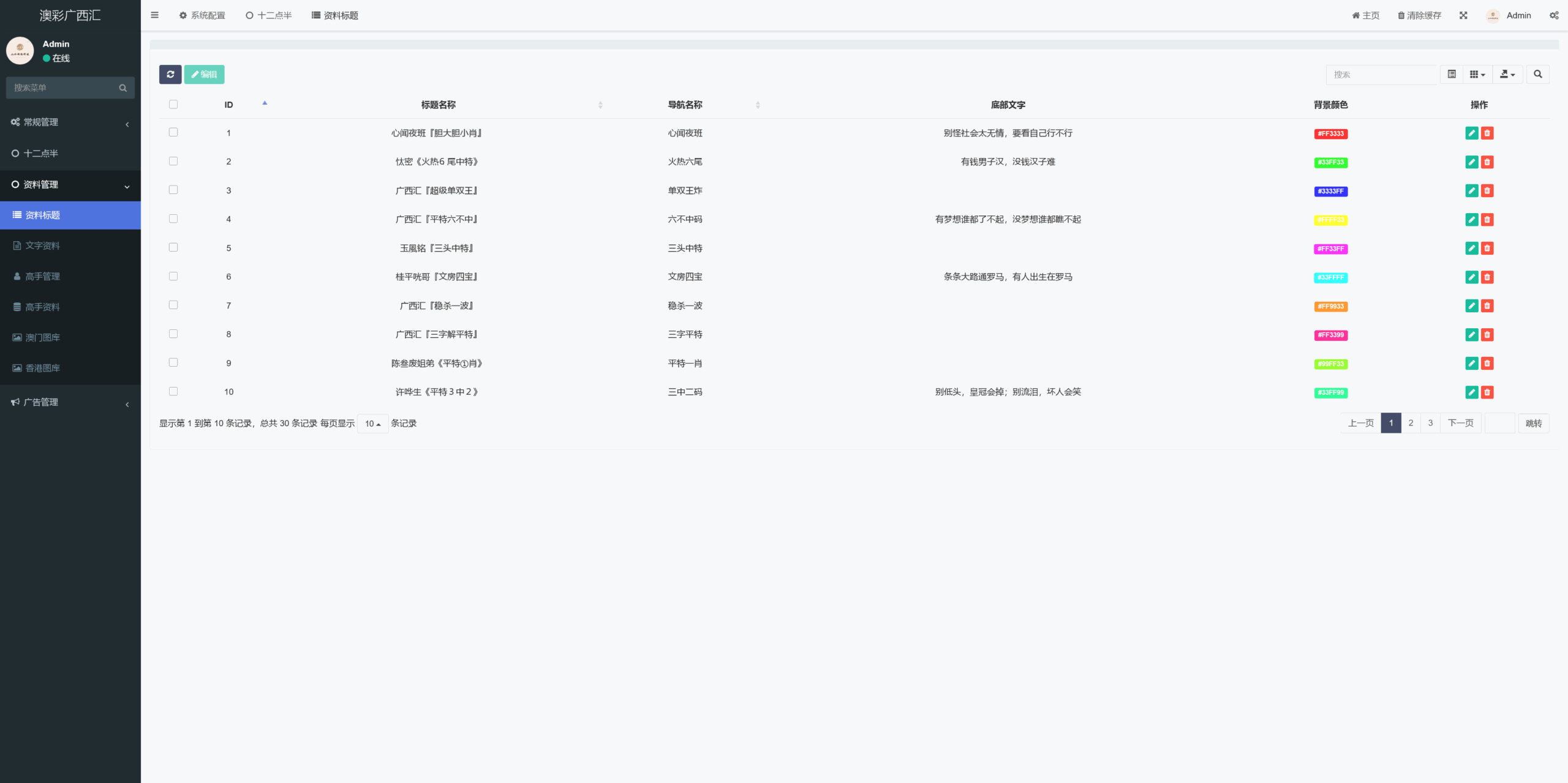 澳彩广西汇六合彩资料网/前后端开源/电脑手机自适应/私彩资料+搭建教程插图7