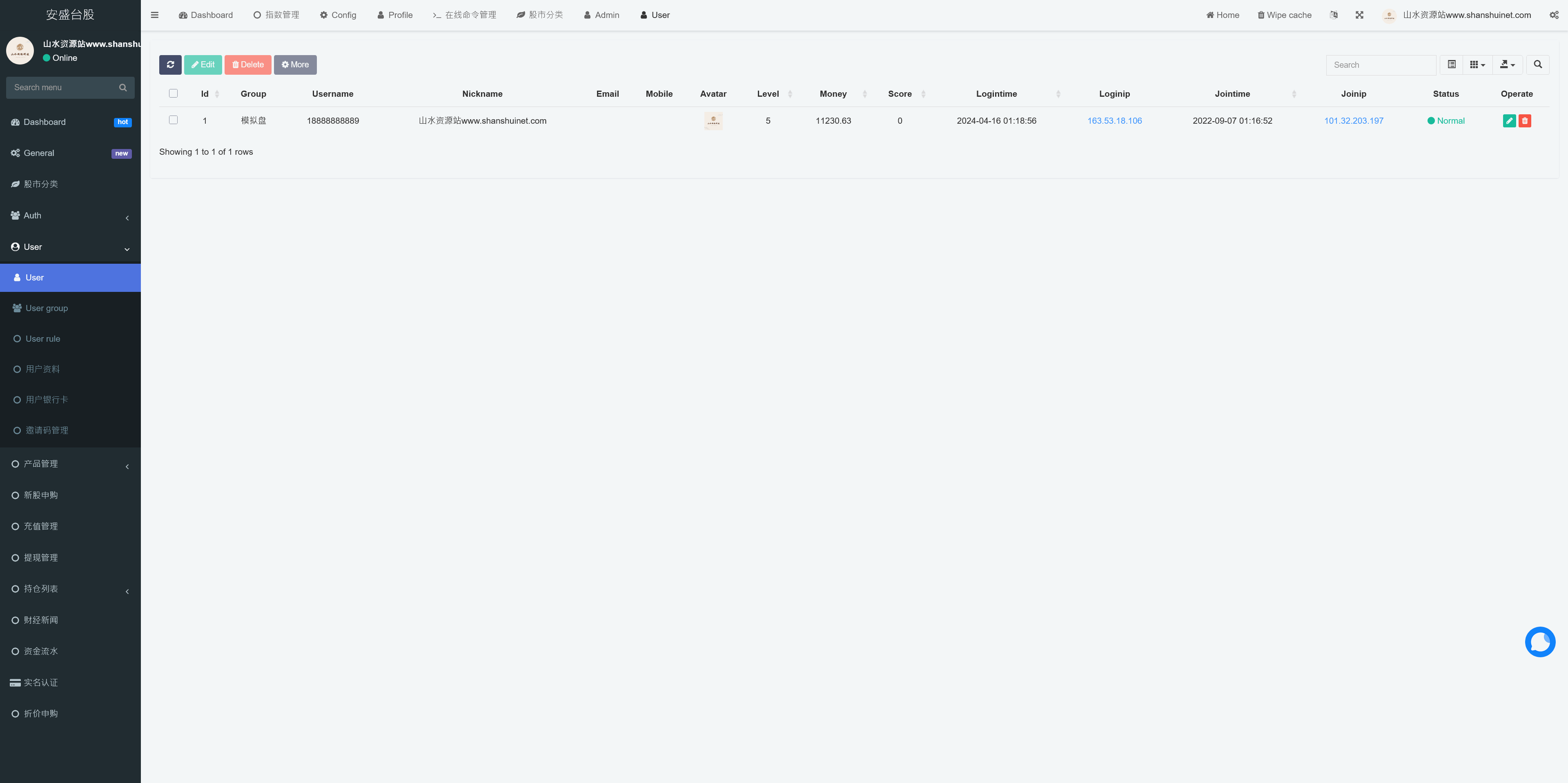安盛股票申购配资源码另一个UI/台湾股票系统/申购折扣交易系统/前端vue编译后+后端PHP+搭建教程插图7