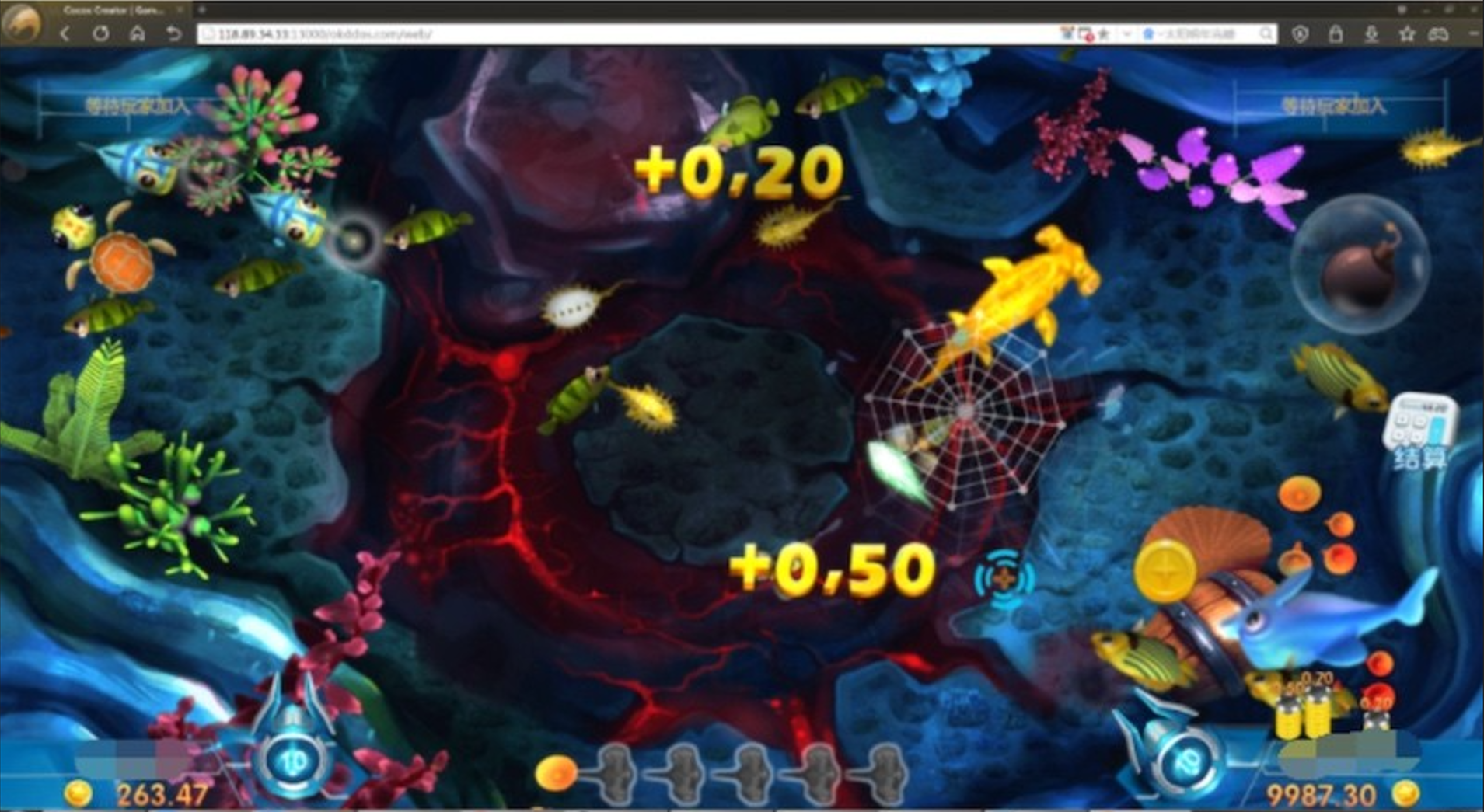 H5捕鱼全套：界面炫彩华丽，Cocos2d-js前端+Node.js服务端 内含多款子游戏插图1