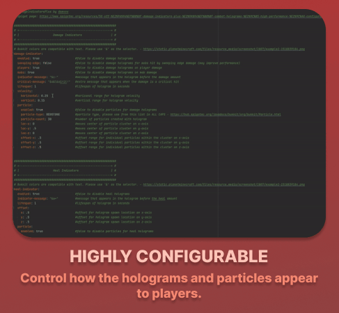 50% 折扣！⚔️ 伤害指示器加⚔️战斗全息图 ✨ PAPI 和 WG 支持 ✅ （1.16.5 – 1.20.6） 3.0.1插图2