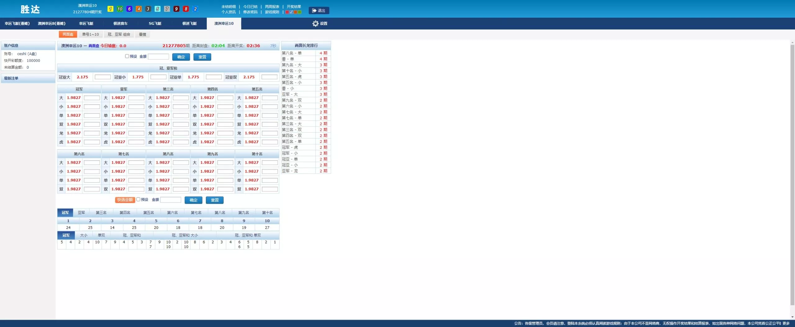 【NET版本SG138】多彩种带番摊+多平台管理+可独立分配+智能控杀插图12
