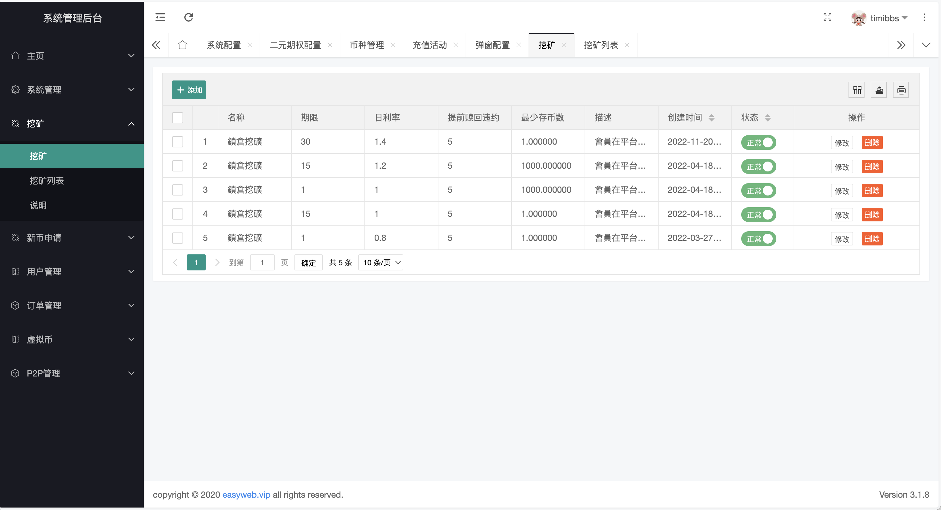 Tescopro多语言交易所源码/前端vue纯源码/秒合约交易+锁仓挖矿+币币交易+新币申购+P2P交易/k线行情自动化插图36