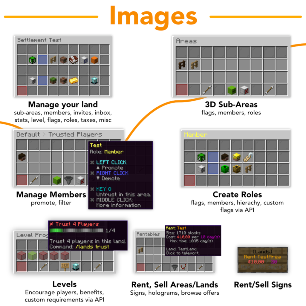 土地 ⭕ 土地索赔插件 ✅ 悲伤预防保护 GUI 管理 国家战争 – 1.21 支持 7.8.4插图2