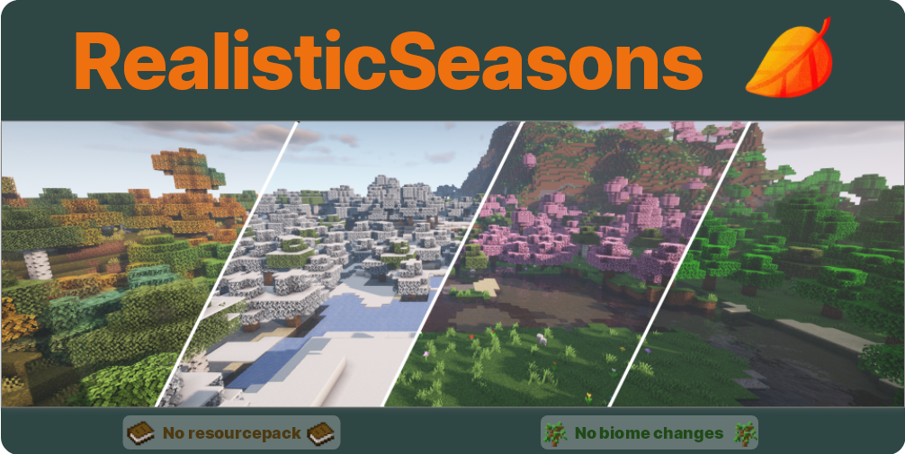 现实季节 |1.16.3-1.20.6 |Minecraft世界中的季节 |有温度和日历！10.9.0-各种盘口搭建,软件开发,维护,定制