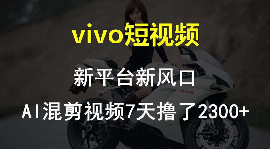 vi-vo短视频:新平台新风口，AI混剪视频-各种盘口搭建,软件开发,维护,定制