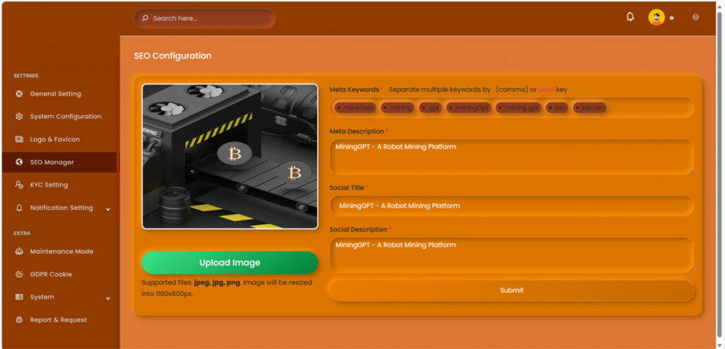 Mega Mining GPT机器人挖矿平台系统源码 海外挖矿理财投资源码插图4