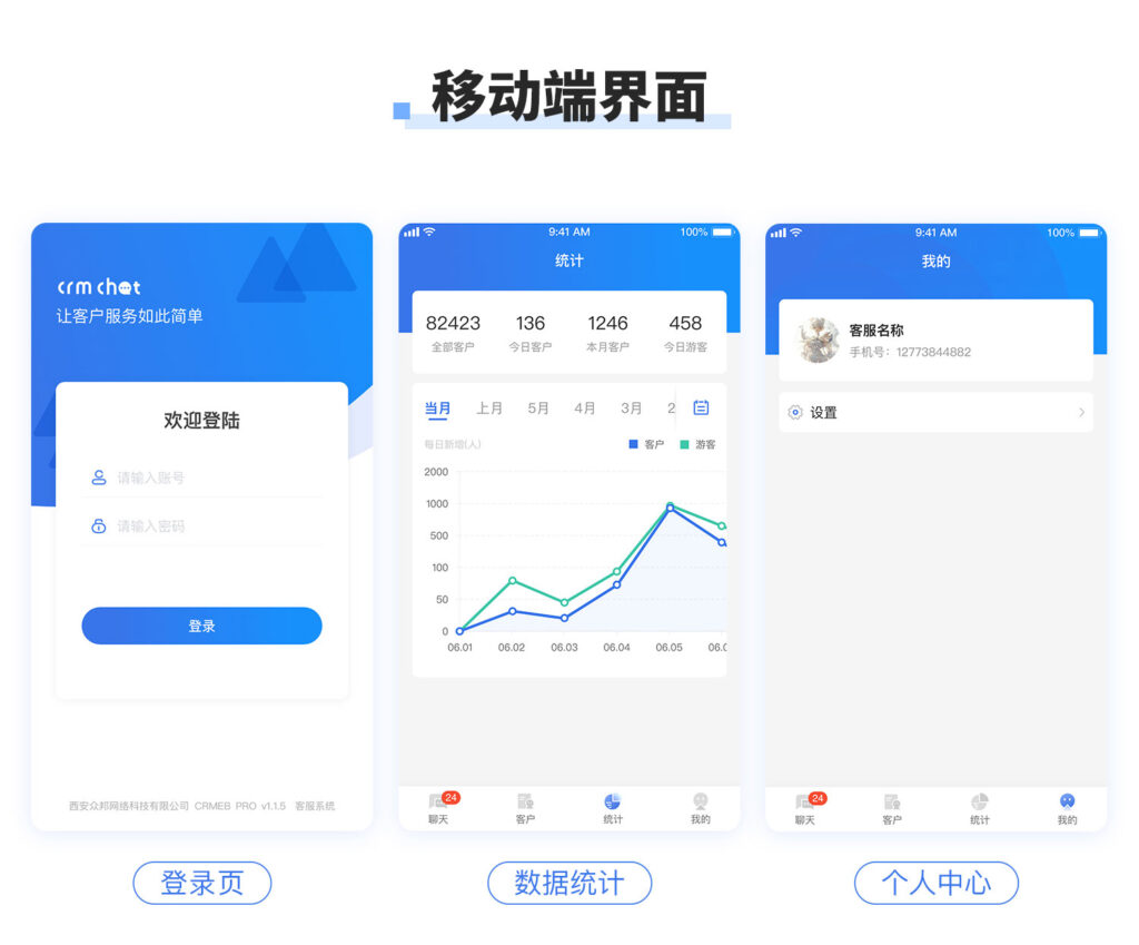 CRMChat网页客服系统源码，支持H5网页接入插图1