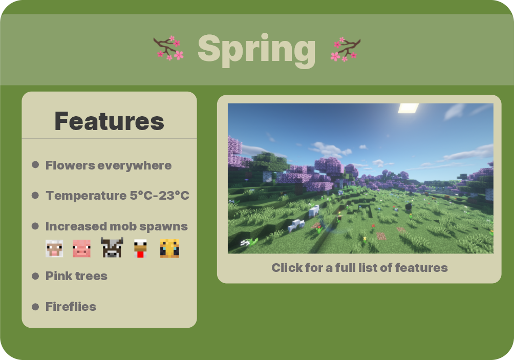 现实季节 |1.16.3-1.20.6 |Minecraft世界中的季节 |有温度和日历！10.9.0插图4