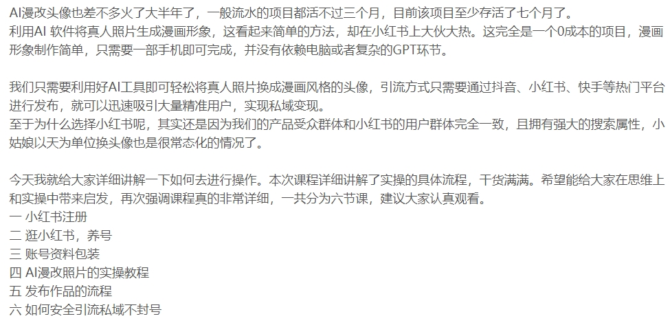 AI漫改头像生成漫画 操作简单好上手，新项目新风口插图1