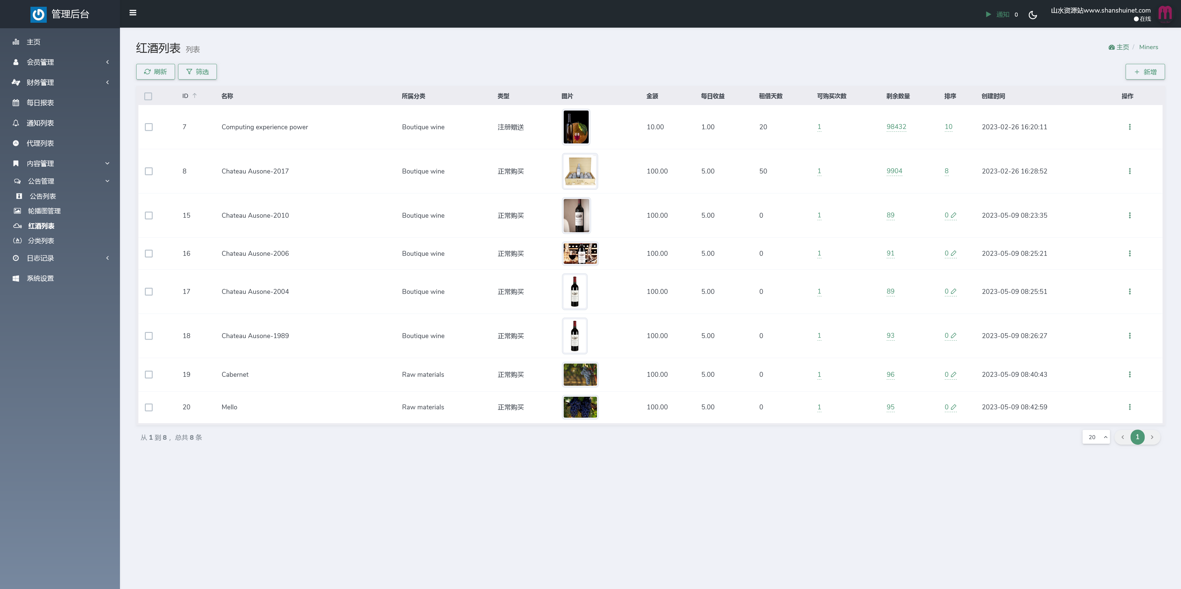 Château Ausone红酒投资理财源码/双语言海外投资理财源码/前端vue编译后+后端PHP+搭建教程插图11
