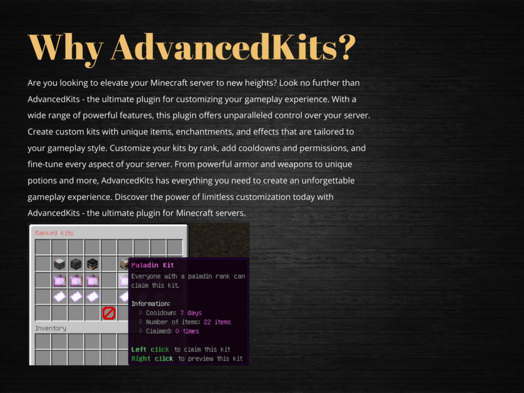 【高级礼包】✦类别⚡️预览 GUI✨套件升级套件✨代金✨券 动画✨MYSQL-YAML⚡️v1.8.8-1.20✦ 1.17.2插图5