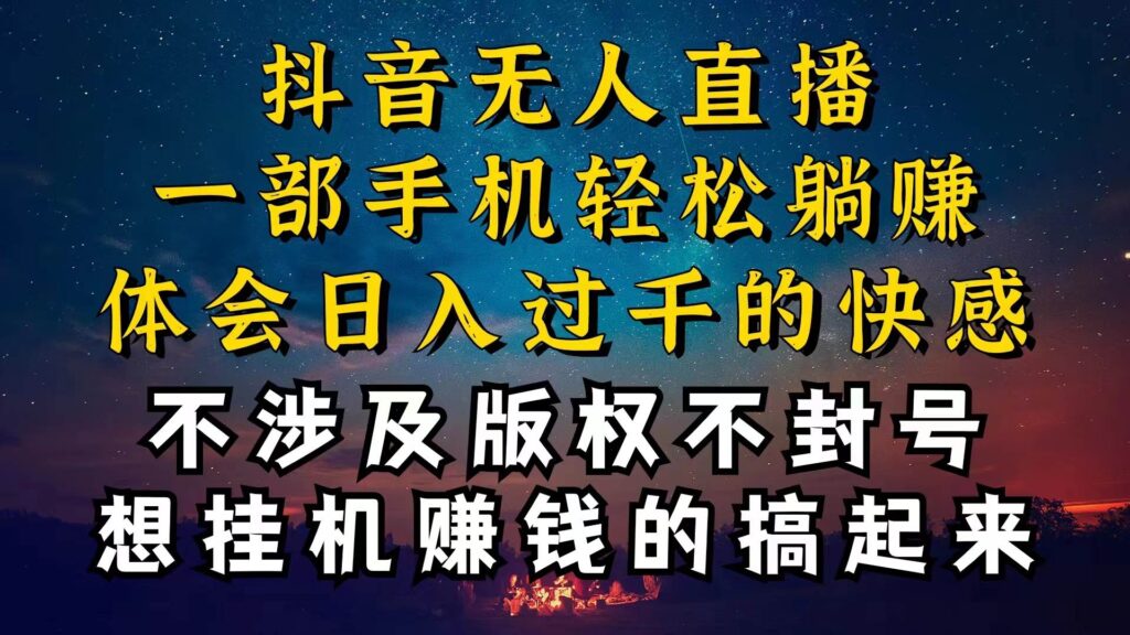 抖音无人直播技巧揭秘，为什么你的无人天天封号，我的无人日入上千，还稳定不封号-各种盘口搭建,软件开发,维护,定制