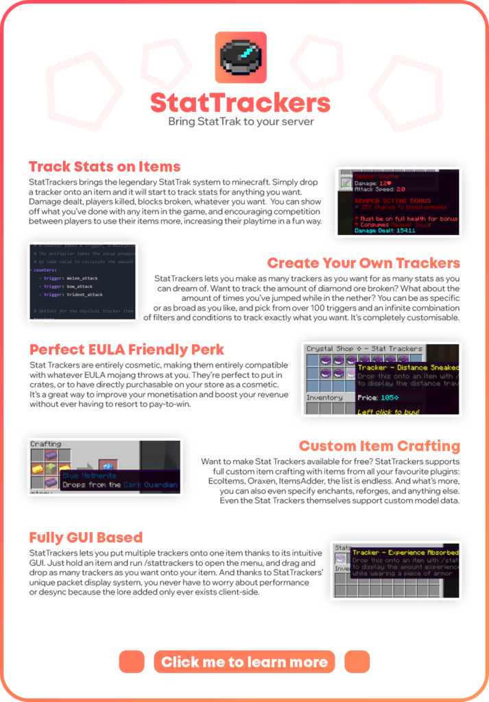 StatTrackers ⭕ EULA 友好型外观 ✅ Minecraft ✨ 中的 StatTrak 创建自定义跟踪器 6.25.0插图1