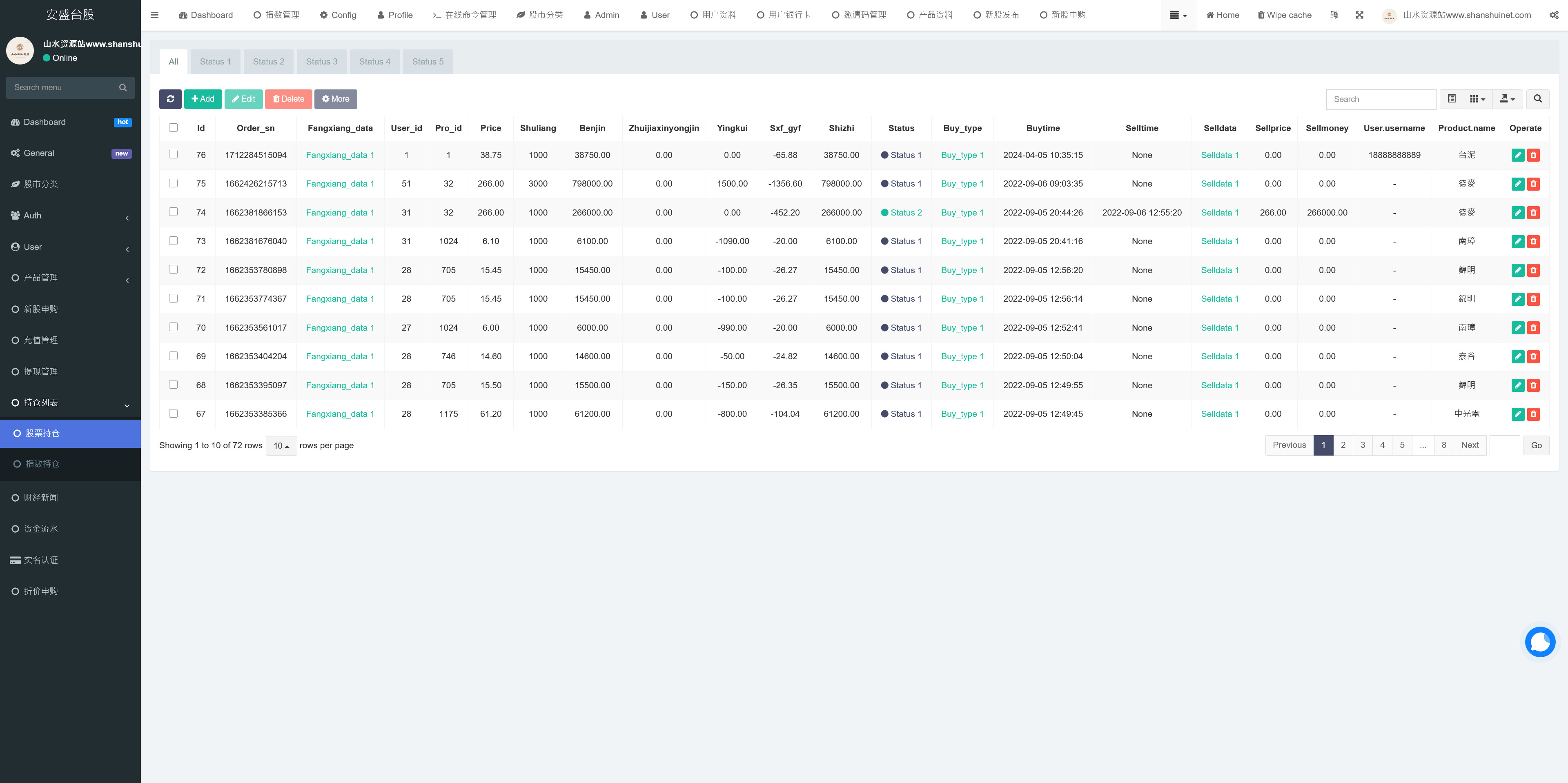 安盛股票申购配资源码另一个UI/台湾股票系统/申购折扣交易系统/前端vue编译后+后端PHP+搭建教程插图10