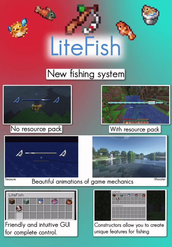 ⭐LiteFish⭐ [1.16 – 1.20]⚡锦标赛 新增 3.8.3 更新⚡-各种盘口搭建,软件开发,维护,定制