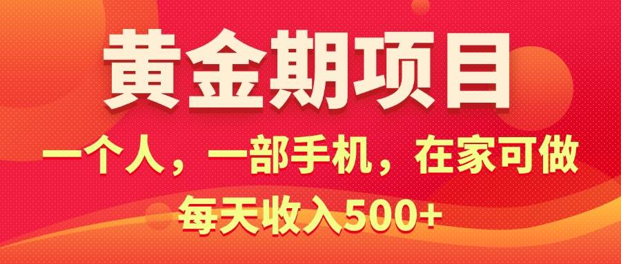 黄金期项目，电商搞钱！一个人，一部手机，在家可做，每天收入500+-各种盘口搭建,软件开发,维护,定制