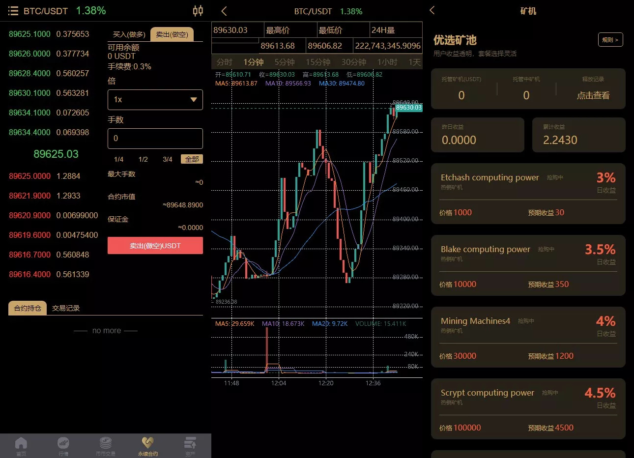 【AnchorX交易所】多语言交易所+币币交易+期权合约+永续合约+新币申购+矿机理财+C2C+前端UNIAPP插图3