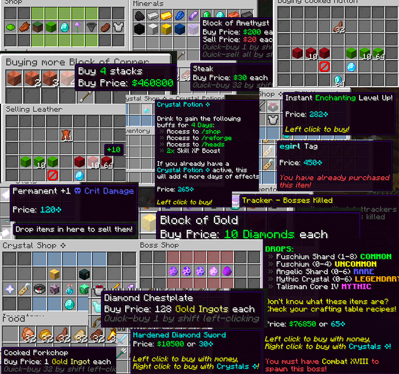 EcoShop ⭕ 服务器商店 GUI ✅ 多币种支持✨自定义商品，预制商店 1.23.1插图2