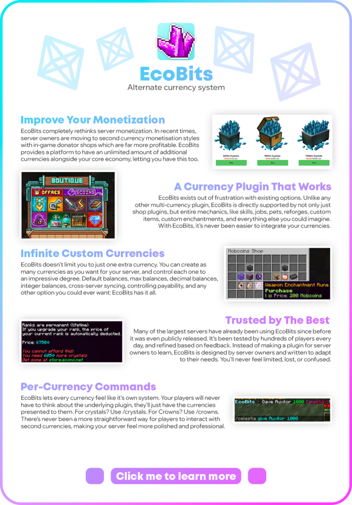 EcoBits（生态比特公司⭕） 创建自定义货币 ✅ 提高您的货币化 ✨ 支持商店，MySQL 1.8.4插图1