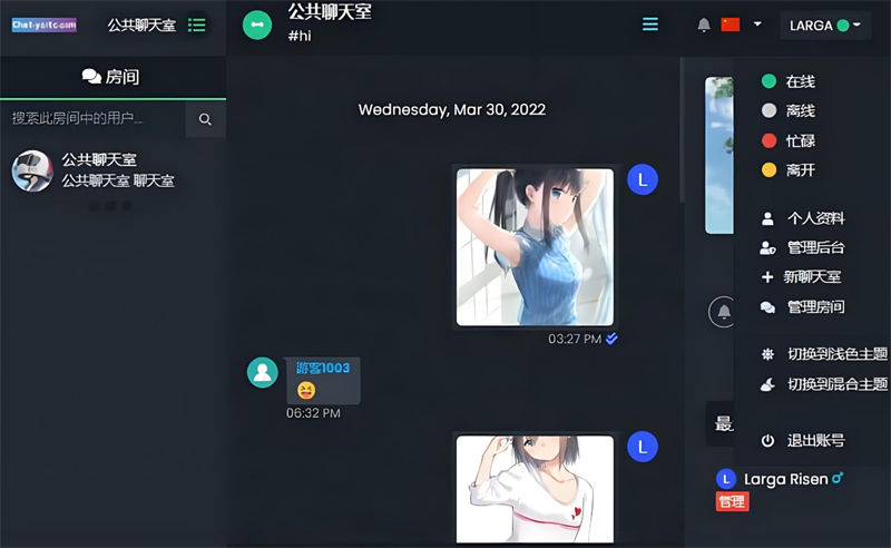 公共聊天室系统 ChatNet V1.11-V1.9 私人聊天源码 完整汉化版插图1