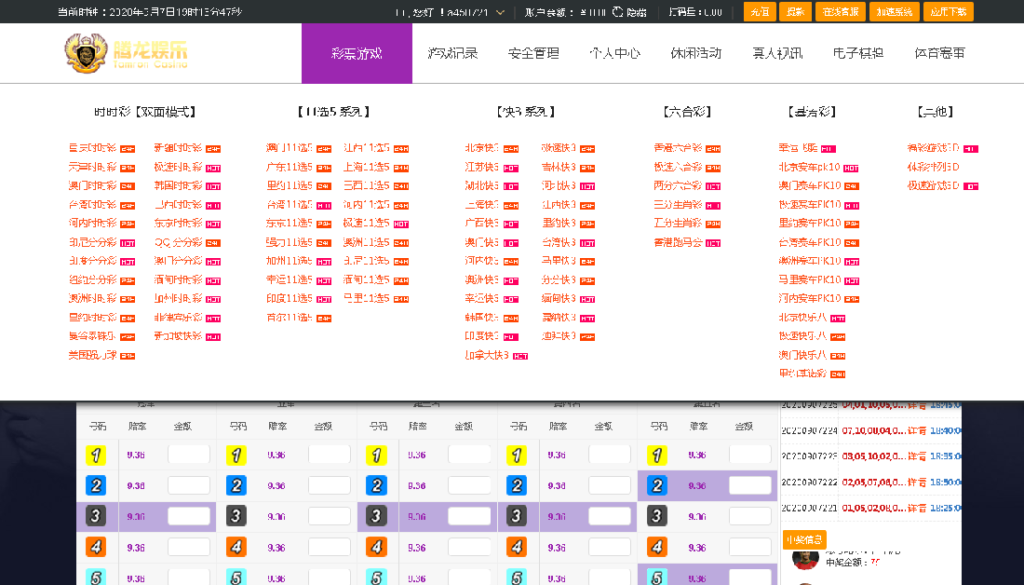 腾龙国际双玩法版本,无BUG对接采集,界面美化,新增菜种插图3