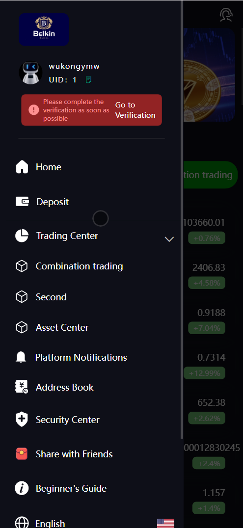 Belkin多语言交易所源码/永续合约+自发币+币币交易+秒合约+完整K线行情控制+交易对游戏+代理系统+搭建教程插图1