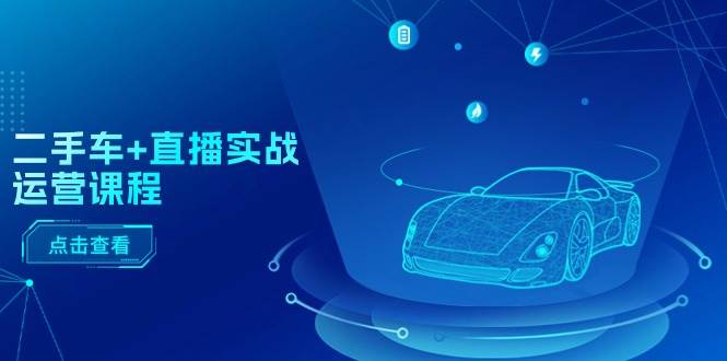 二手车+直播实战运营课程：直播推荐/短视频推荐/千川投放/直播全流程-各种盘口搭建,软件开发,维护,定制