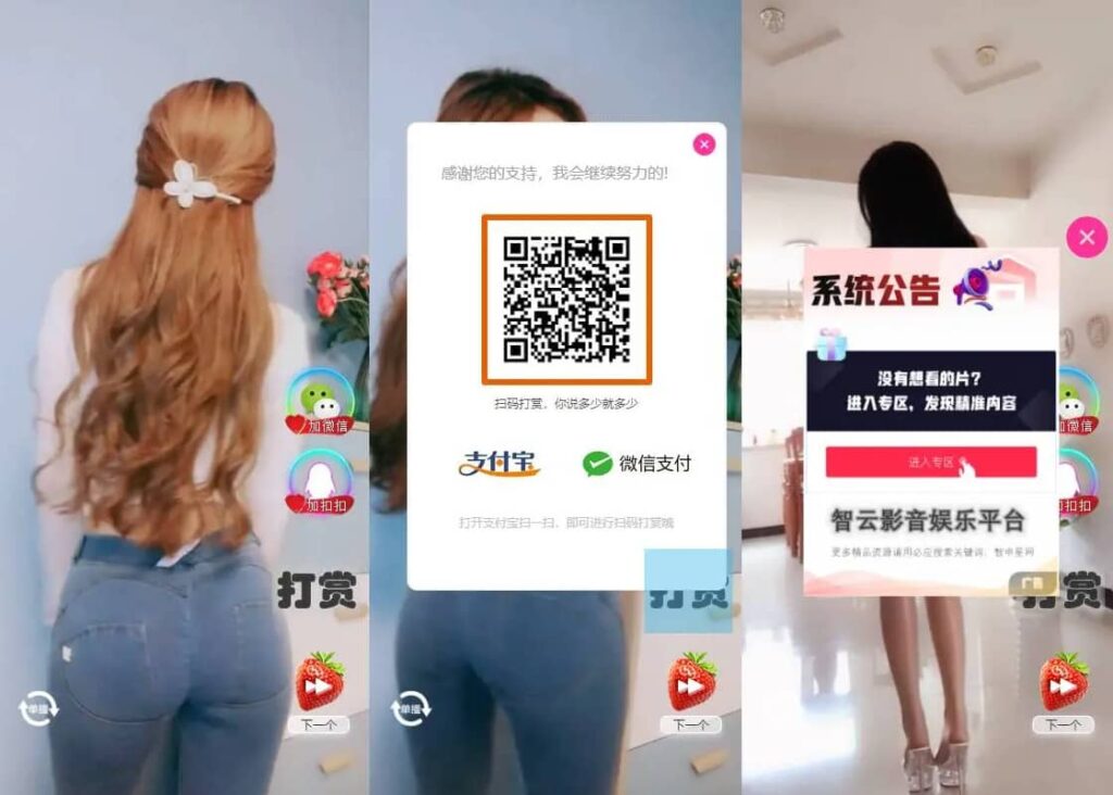 H5随机短视频滑动版带打赏源码，可封装APP软件或嵌入式观看-各种盘口搭建,软件开发,维护,定制