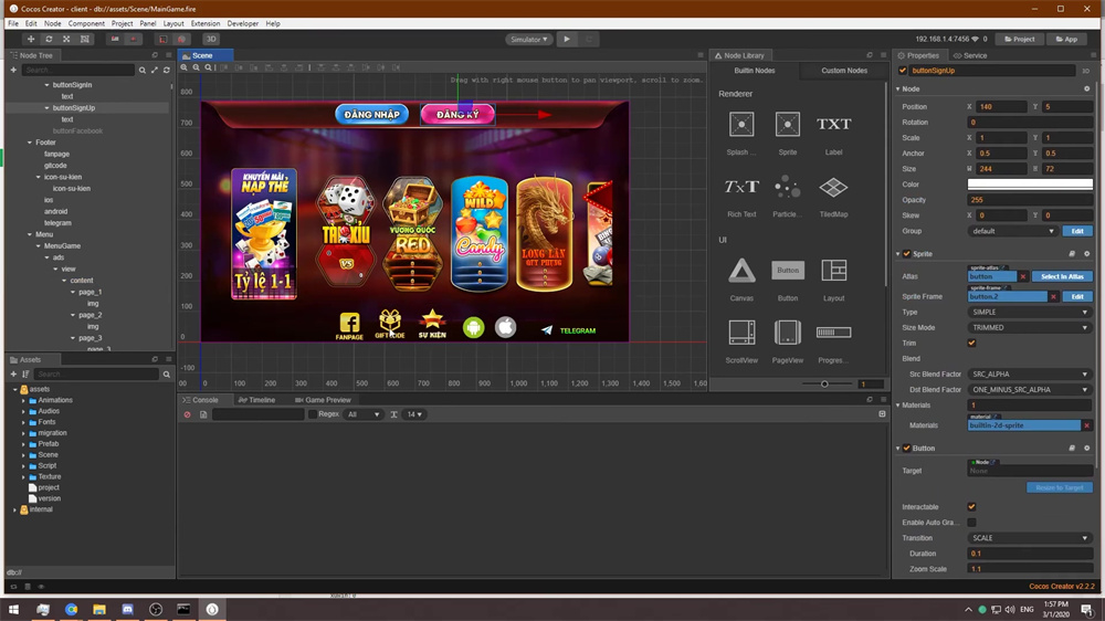 cocos超精美越南电玩游戏3套UI拉霸竞猜带控制纯源码非组件 搭建视频教程插图10