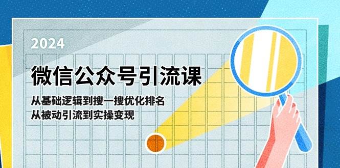 微信公众号实操引流课-从基础逻辑到搜一搜优化排名，从被动引流到实操变现-各种盘口搭建,软件开发,维护,定制