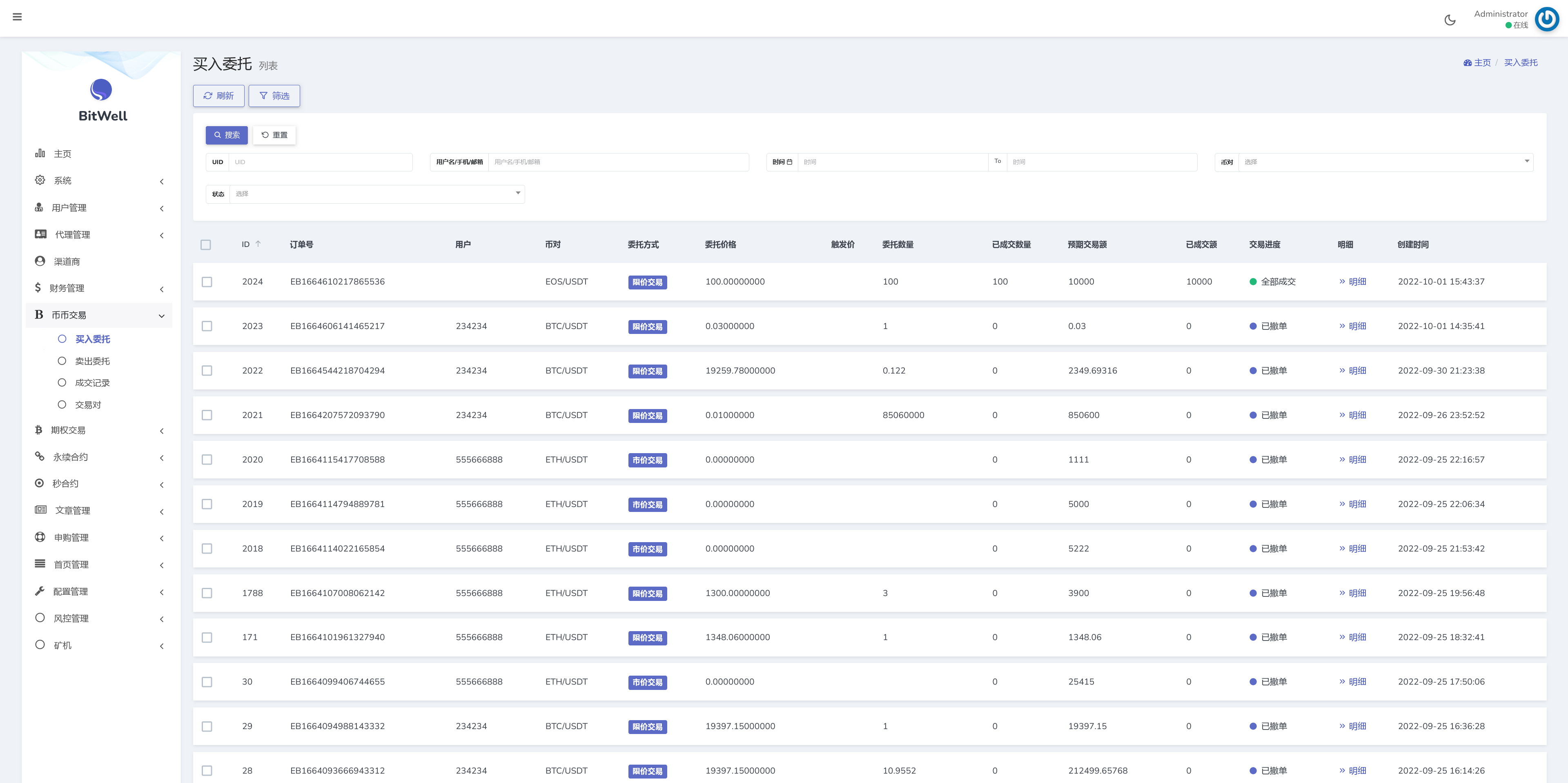 BitWell多语言交易所/15国语言交易所/OTC+永续合约+币币交易+申购+风控+期权交易+秒合约交易+矿机+代理渠道商插图15