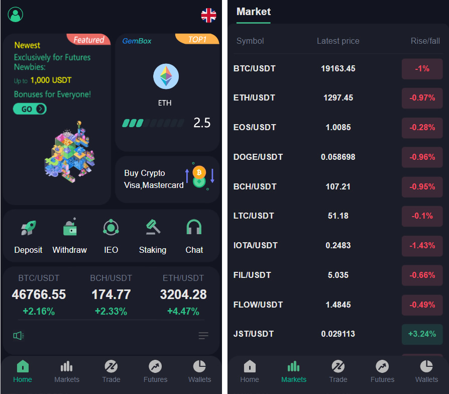 【黑色UI】8国多语言交易所源码+币币+秒合约+矿机+申购+多功能系统-各种盘口搭建,软件开发,维护,定制