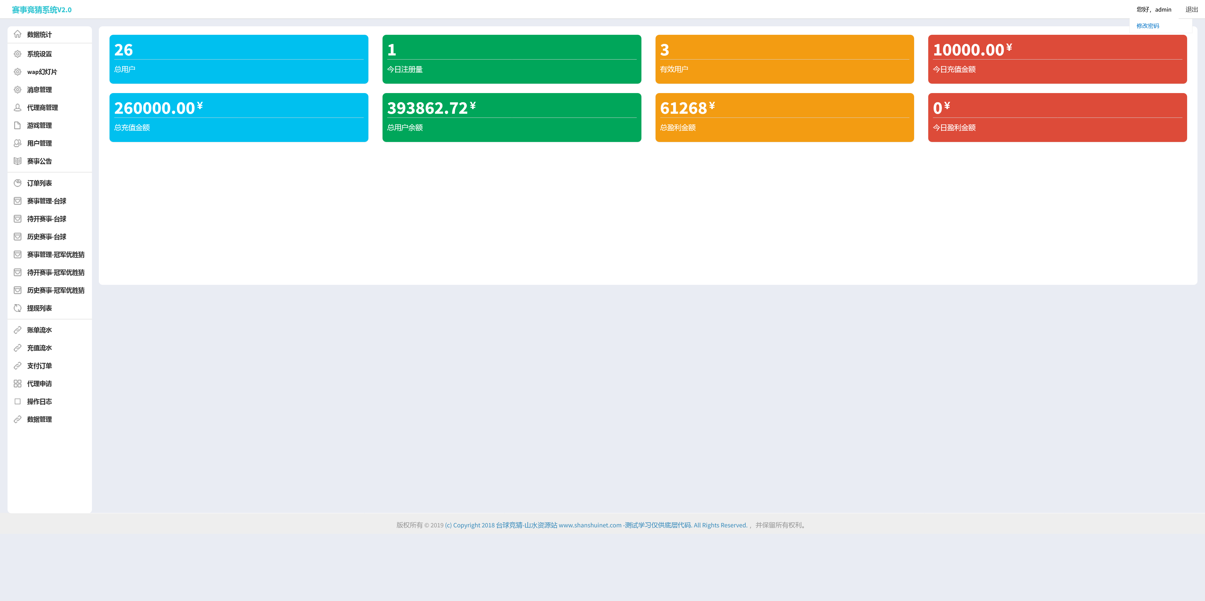 台球竞猜投注程序/自定义赛事/冠军优胜猜+搭建教程插图6