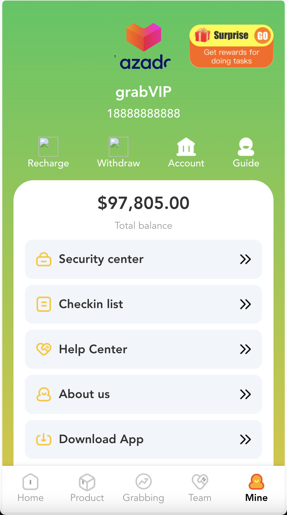 grabVIP超市刷单抢单源码/海外超市商城购物刷单投资理财源码/前端html+后端PHP+搭建教程插图4