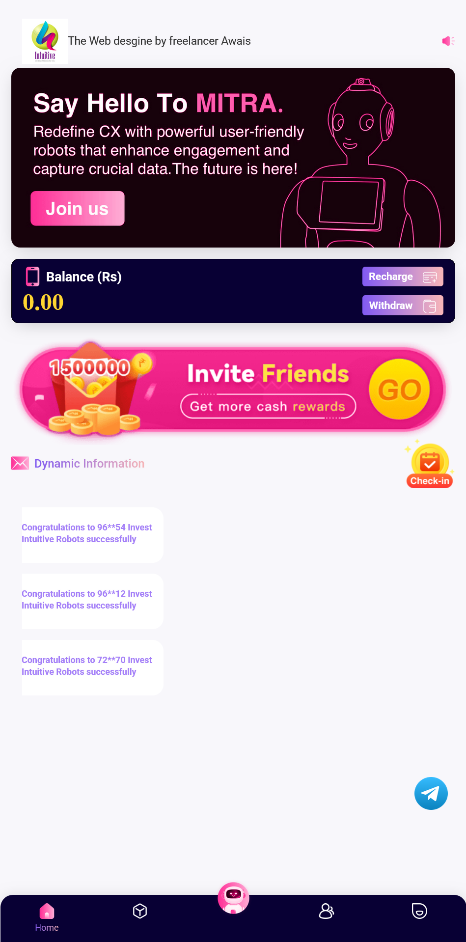 Purple Mine Home智能AI机器人投资理财源码+搭建教程插图1