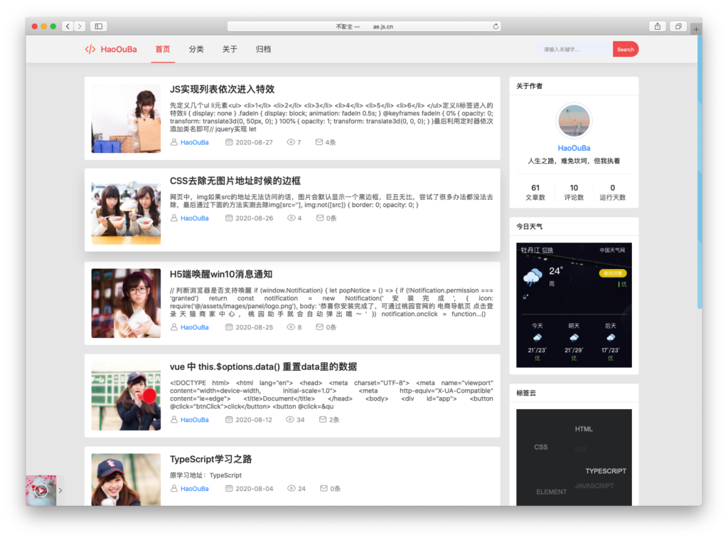 Joe 简约两栏模板-各种盘口搭建,软件开发,维护,定制