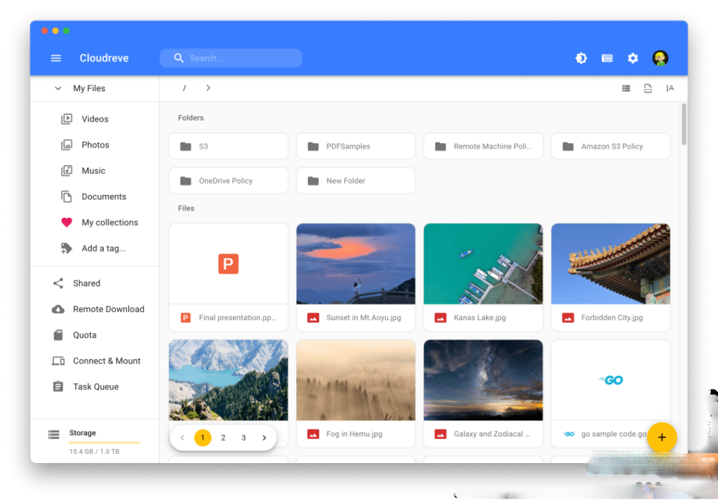 Cloudreve个人网盘系统源码 支持云存储（七牛、阿里云OSS、腾讯云COS、又拍云、OneDrive） 基于Go框架-各种盘口搭建,软件开发,维护,定制