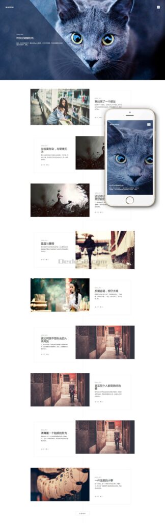 织梦HTML5清新文艺个人博客文章类织梦模板(支持移动设备)-各种盘口搭建,软件开发,维护,定制