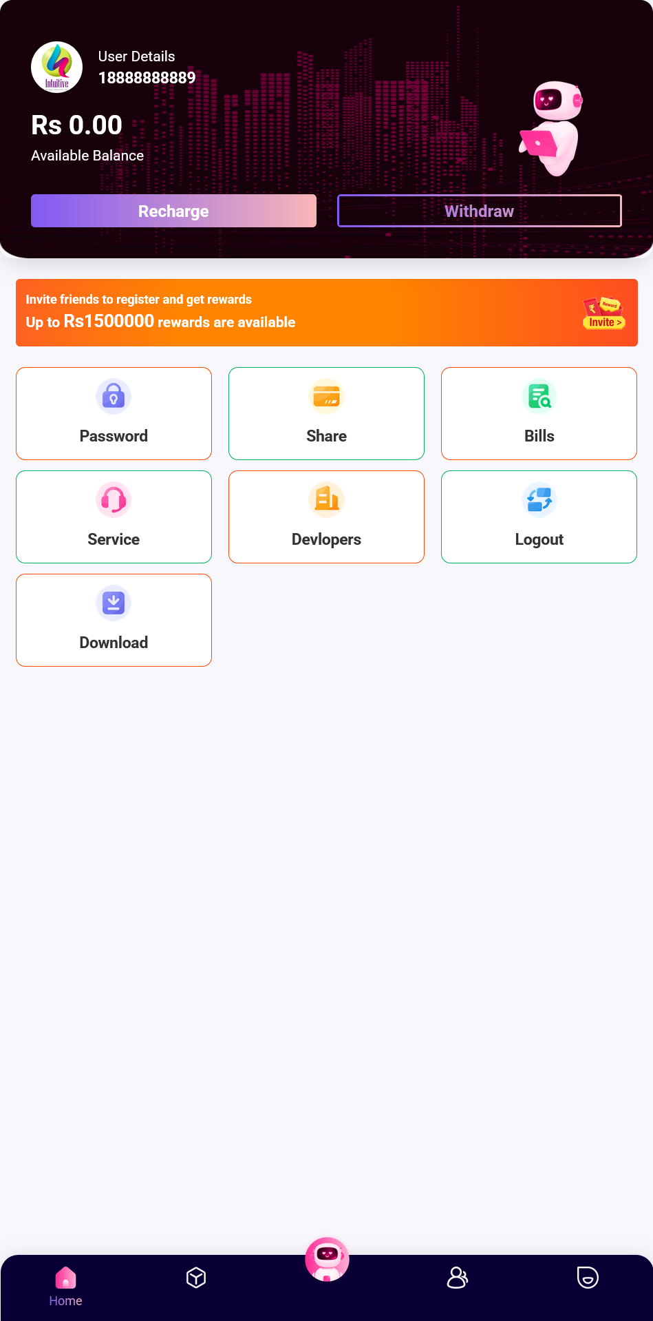 Purple Mine Home智能AI机器人投资理财源码+搭建教程插图3